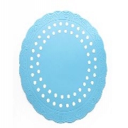 藍(lán)白相間硅膠餐桌墊，防滑隔熱墊子_硅膠廚具